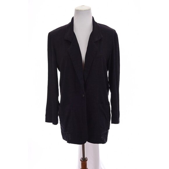 Kieley Kimmel Women Sz S Oversize Boxy Blazer Jacket Viscose Wool Lagenlook Blue - Picture 4 of 11